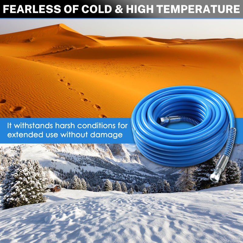 NATGAI 50FT High Pressure Airless Paint Sprayer Hose, 1/4 inch Airless Paint Hose 3300PSI Flexible Fiber Tube (50ft) - Image 5